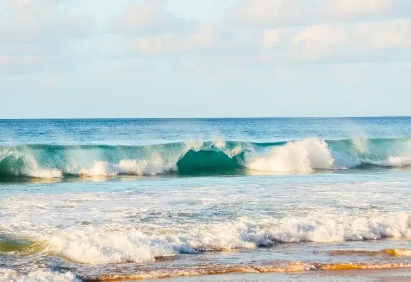 Ocean waves at Morjim Beach near the best resorts in Morjim Goa