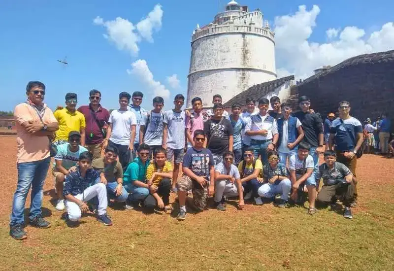 School group visit during a Goa trip near the best resorts in Morjim Goa